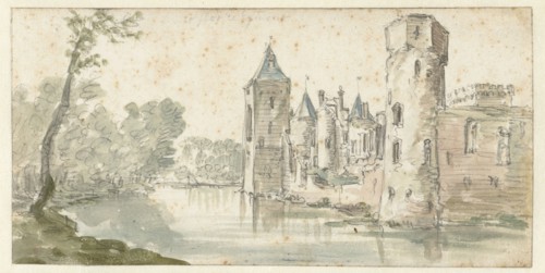 View of Egmond Castle, 1606-1656. Creator: Jan van Goyen.