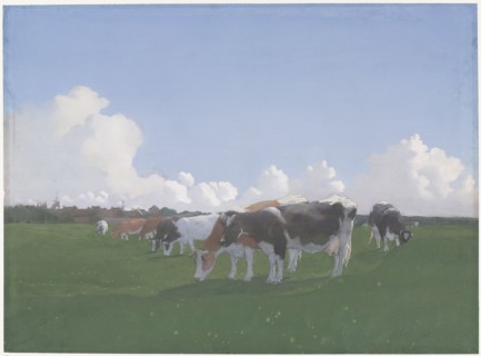 Grazing cows in a meadow, c. 1800-c. 1900. Creator: Jan Voerman I.