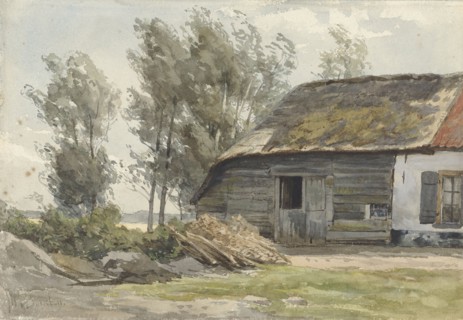 Farmhouse with barn, 1835-1892. Creator: Jan Willem van Borselen.