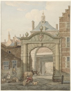 View through a gate in Dordrecht, 1819. Creator: Johannes van Lexmond.