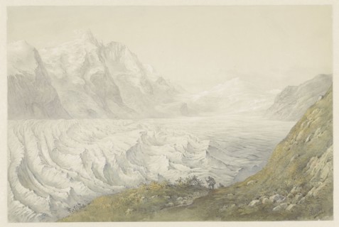Pasterze glacier near Heiligenblut, 1824-1888. Creator: Karoly Lajos Libay.
