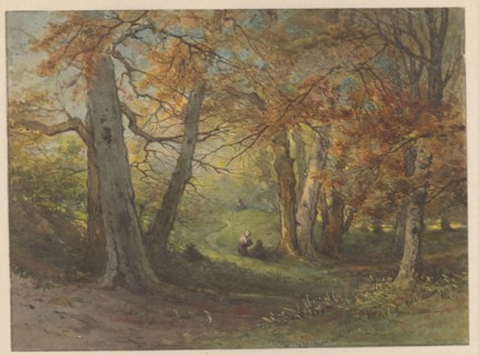 Forest view near Oosterbeek, 1834-1906. Creator: Maria Vos.