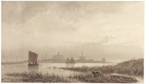 View of Veere, 1855. Creator: Petrus Franciscus Greive.