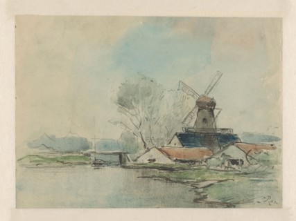 Windmill between the Haarlemmerpoort and the Leidse Bosje, 1903. Creator: Pieter H.J.J. Ras.