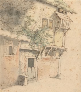 Facade of an overgrown house, 1645-1655. Creator: Adriaen van Ostade.