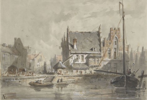 View in Brugge, 1828-1897. Creator: Adrianus Eversen.
