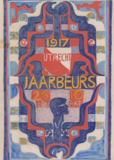 Design for a poster for the Jaarbeurs in Utrecht in 1917, 1874-1917. Creator: Carel Adolph Lion Cachet.