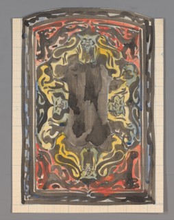 Design for a tiled tableau with lions, 1874-1945. Creator: Carel Adolph Lion Cachet.