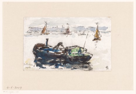 View of the Maas near Rotterdam, 1902. Creator: Carel Nicolaas Storm.