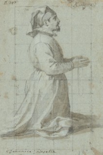 Kneeling founder wearing a Fraternity Cap, 1630-1639. Creator: Domenico Fiasella.