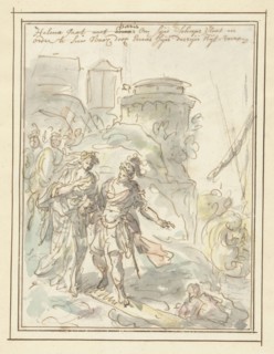 Helena with Paris en route to the fleet, 1677-1755. Creator: Elias van Nijmegen.