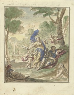 Armida and Rinaldo, 1677-1755. Creator: Elias van Nijmegen.