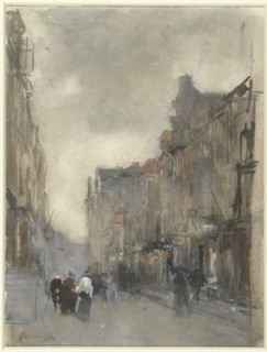 Street view in The Hague, c.1874, (1925 or earlier).  Creator: Floris Arntzenius.