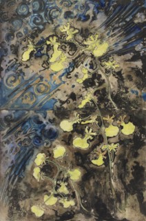 Wall Panel with yellow orchids, c.1892. Creator: Gerrit Willem Dijsselhof.