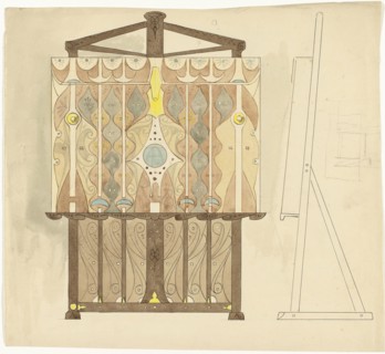 Design for a print stand, 1887-1911. Creator: Gustaaf Frederik van de Wall Perné.