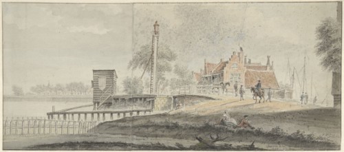 The lock at Spaarndam, 1775. Creator: Hendrik Spilman.
