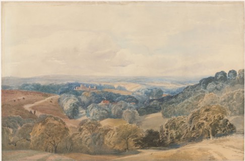 Landscape with Crieff Castle, 1865. Creator: Henry Jutsum.