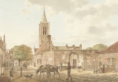 Street scene in Beverwijk, 1793. Creator: Jacob Cats.