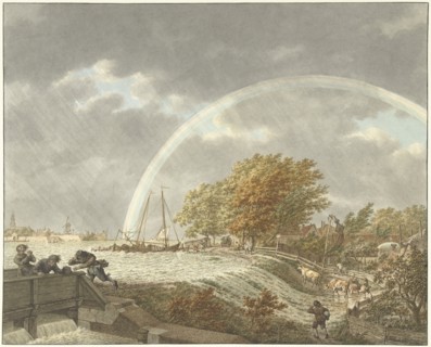Autumn, evening and water; the four seasons, times of day and elements, 1797. Creator: Jacob Cats.