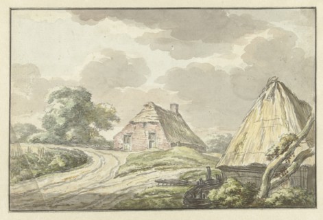 Farm house at the fork of a country road, 1783. Creator: Jan Bulthuis.