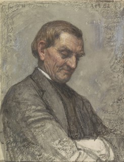 Portrait of a man, with a downcast look, 1884. Creator: Jan Veth.