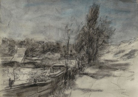 Dune landscape with buildings, 1881-1927. Creator: Johan Antonie de Jonge.