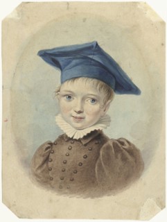Little boy with a blue beret, 1782-1849. Creator: Johannes Hari.