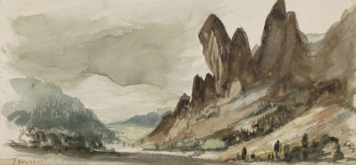 Mountain landscape in Thuringia, 1840. Creator: Johannes Tavenraat.