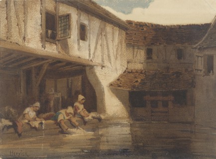 Women washing clothes, 1828-1879. Creator: Louis Adolphe Hervier.