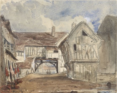 View at Honfleur, 1861-1866. Creator: Paul Huet.