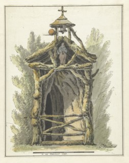 Hermitage with a statue of a saint, c.1782-c.1837. Creator: Pieter Bartholomeusz. Barbiers.