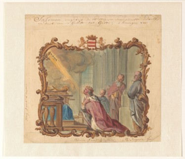 King Solomon in prayer to God (Kings I, vs. 8)., c.1719-c.1775. Creator: Ruik Keyert.