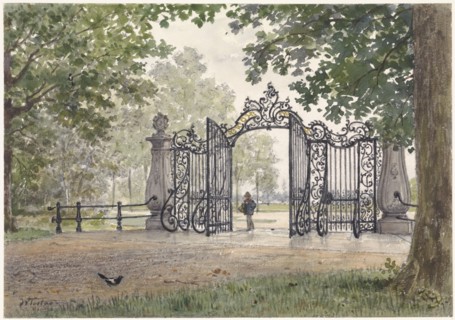 Gate and railings of the Vreedenhoff in Nieuwersluis on the Vecht, 1886. Creator: Willem de Famars Testas.