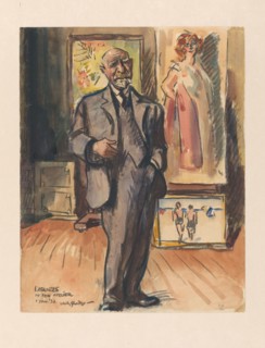 I. Israels in his studio, 1932. Creator: Willy Sluiter.