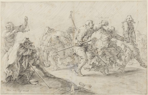 Dancing beggars and cripples, c.1635. Creator: Unknown.