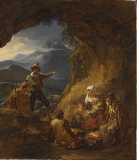 Bandits Entering a Shepherd's Dwelling, 1823. Creator: Alexander Lauréus.
