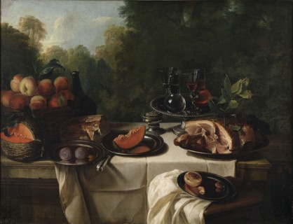 Breakfast Piece with Ham, late 17th-mid-18th century. Creator: Alexandre François Desportes.