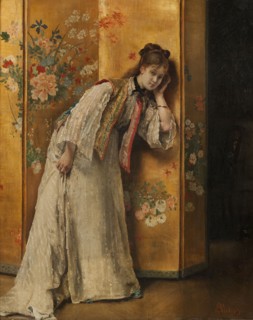 Curious, mid-late 19th century. Creator: Alfred Stevens.