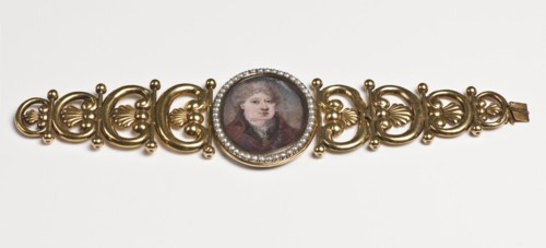 Bracelet for a Portrait Miniature (see NMB 2349a), 1841. Creator: Anders Lundquist.