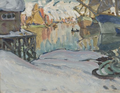 From Svolvaer Harbour. Study from Lofoten, 1910. Creator: Anna Katarina Boberg.