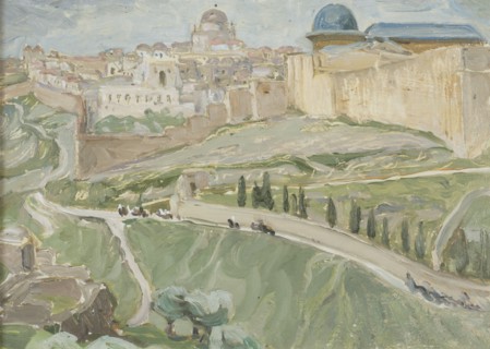 By Jerusalem. Study, 1921. Creator: Anna Katarina Boberg.