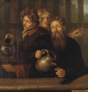 The well master at the Medevi well and his two sons, 1686. Creator: David Klocker Ehrenstrahl.