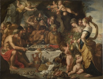 Feast of the Gods in a Cave near the Sea Shore, mid-17th century. Creator: Gerard Seghers.