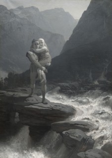 Frithiof and Ingeborg (from Frithiof's saga), 1880s. Creator: Johan August Malmström.