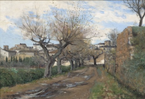 A Street in Fréjus, 1878. Creator: Knut Axel Lindman.