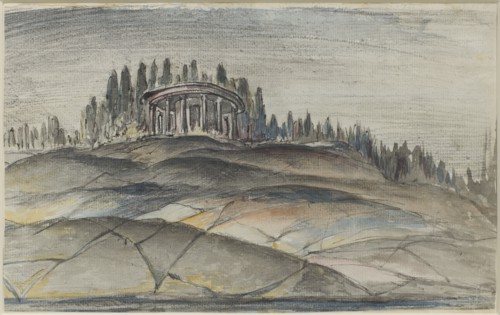 Ancient temple in landscape, 1799. Creator: Carl August Ehrensvard.