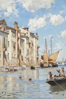 Children Bathing, 1882. Creator: Carl Skanberg.