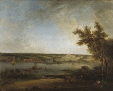 English Landscape from Mistley Hall, Essex, 1772. Creator: Elias Martin.