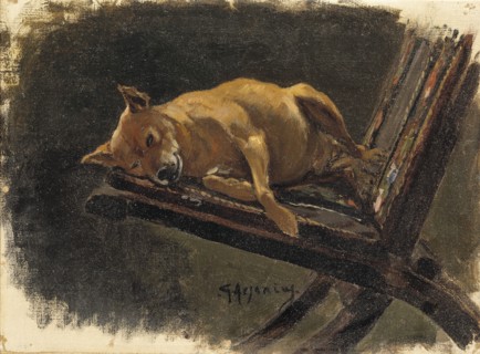 Dog, Lying Down. Creator: Karl Georg Arsenius.