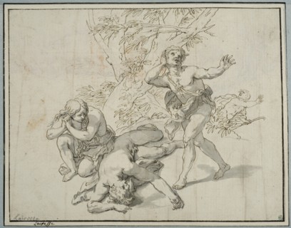 Adam and Eve at Abel's dead body. Creator: Gerard de Lairesse.
